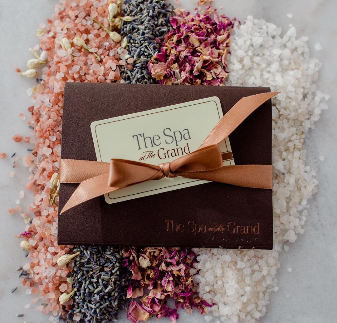 The Grand Spa gift card in a box