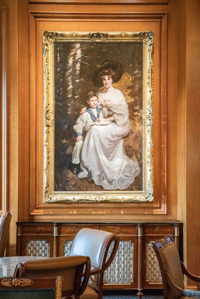 Lobby Art Tour Painting of Woman with Child