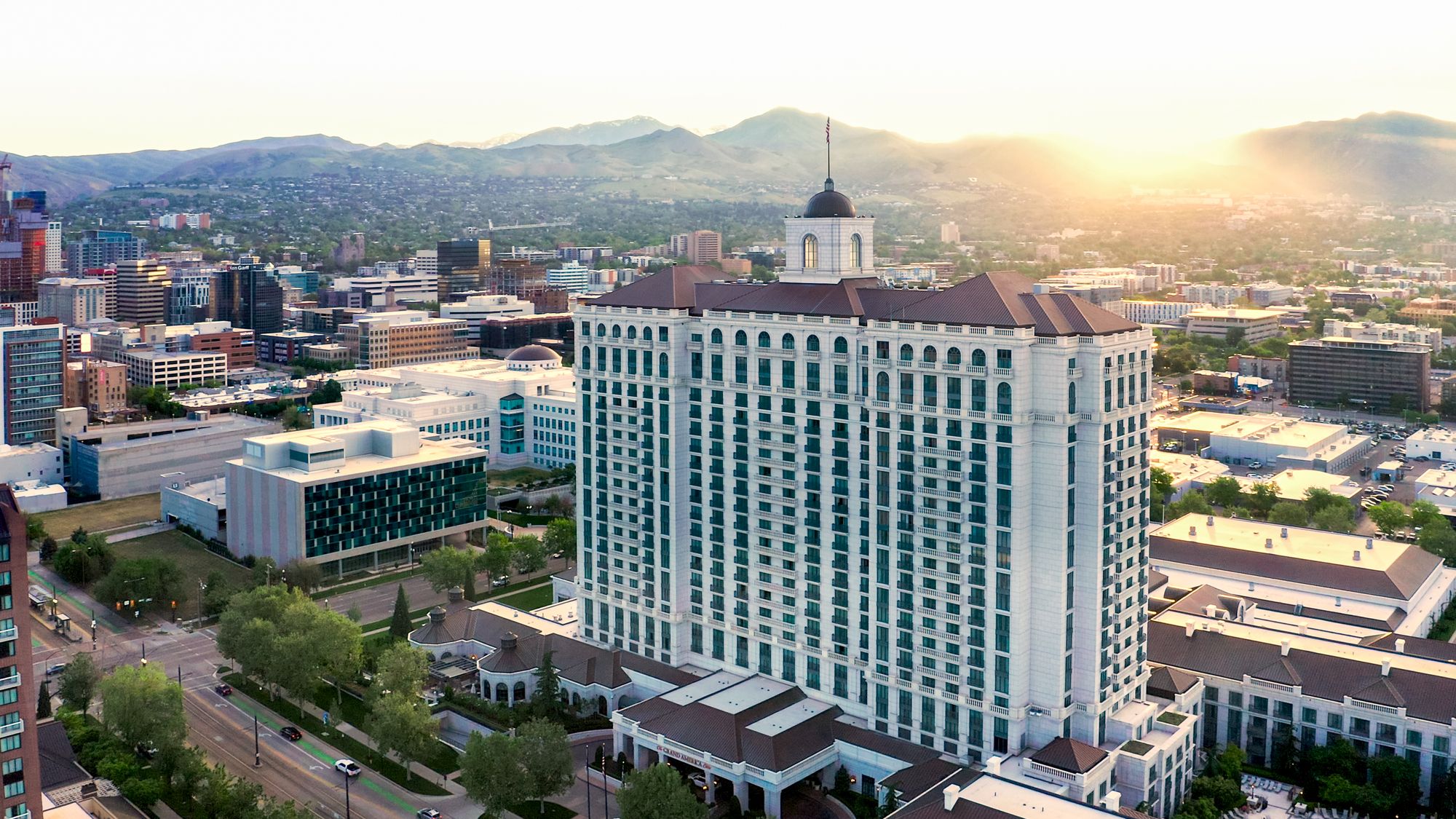 exterior photo of the grand america hotel