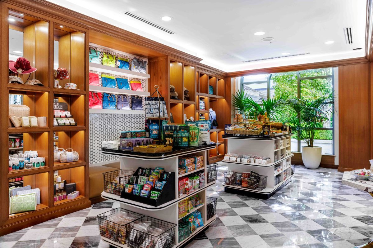 Sunlight Sundries display shelves