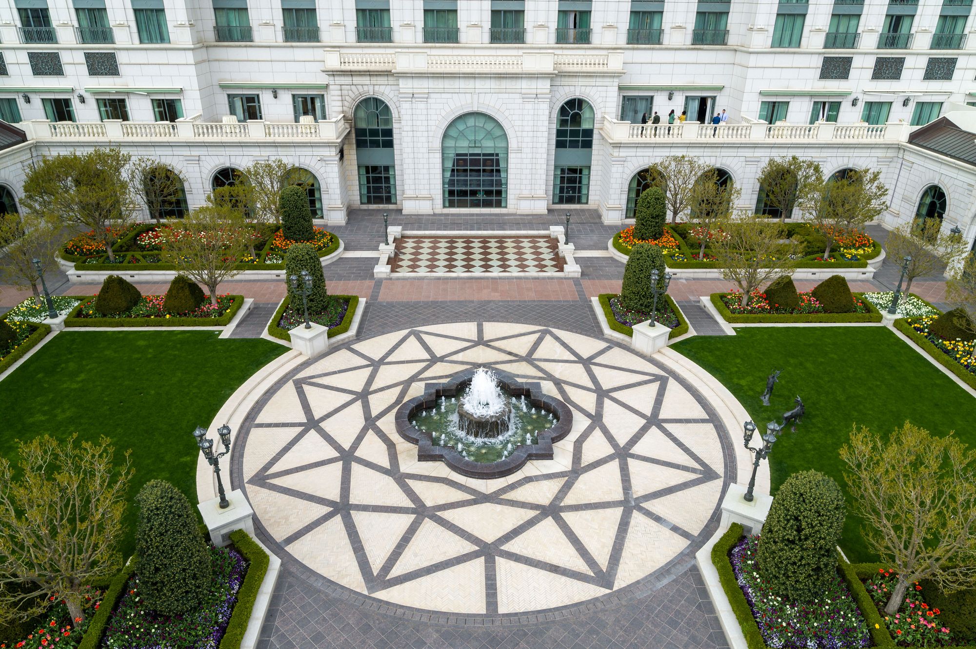 Grand America Courtyard from Above