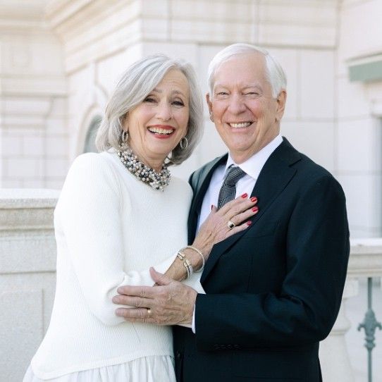 couple posing for a wedding photo