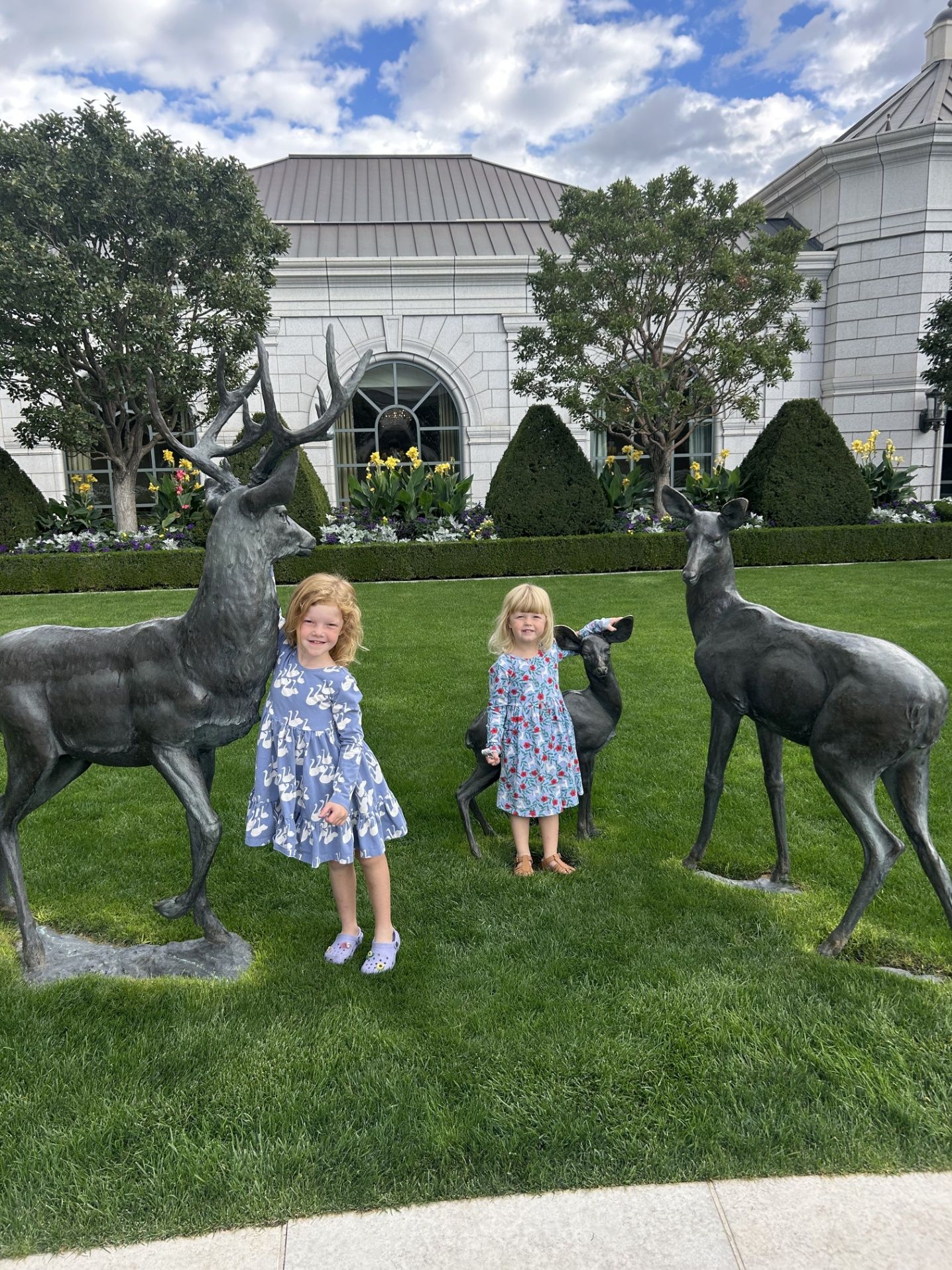 Two young children in the Grand Courtyard