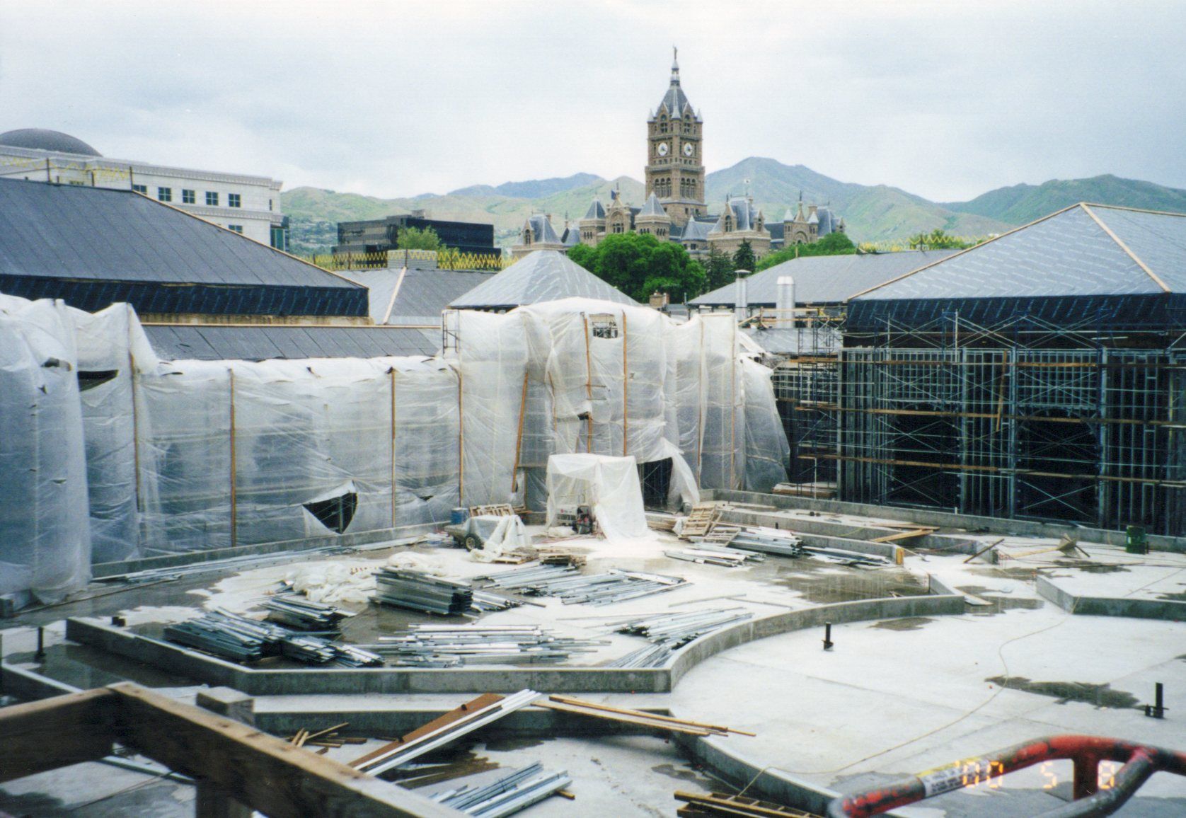 Grand America Courtyard under construction