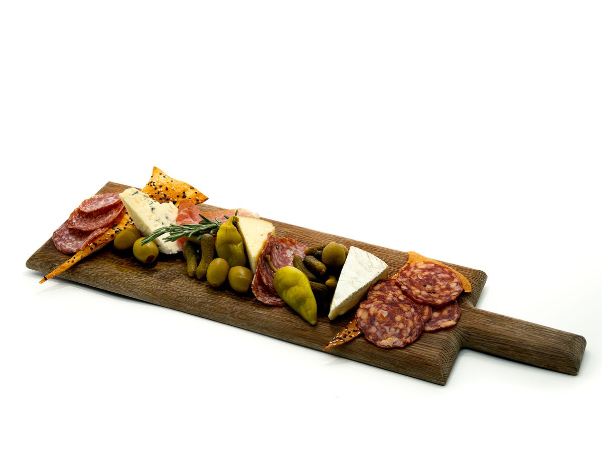 board of meats and cheeses
