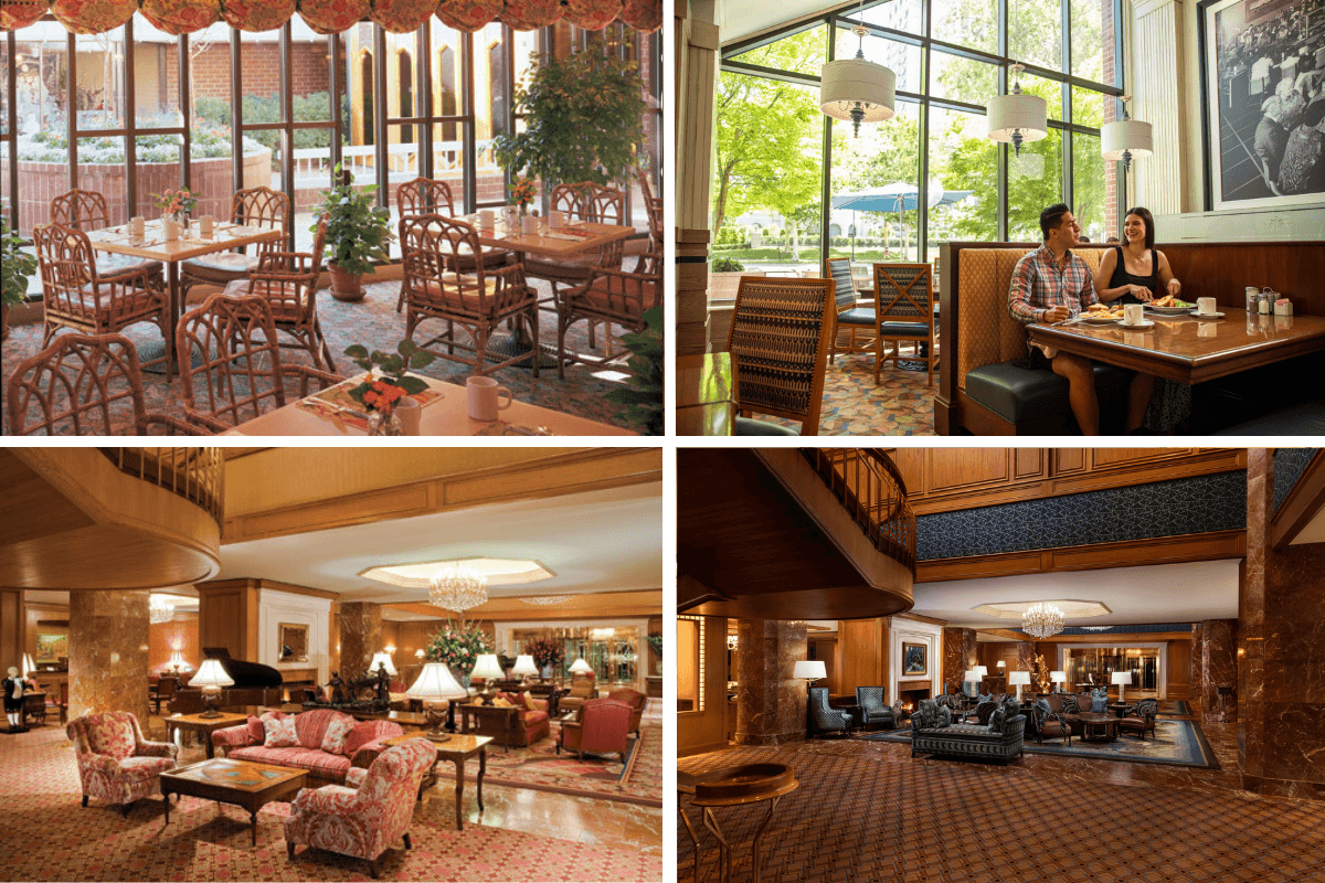 Lobby lounge and Coffee shop then and now