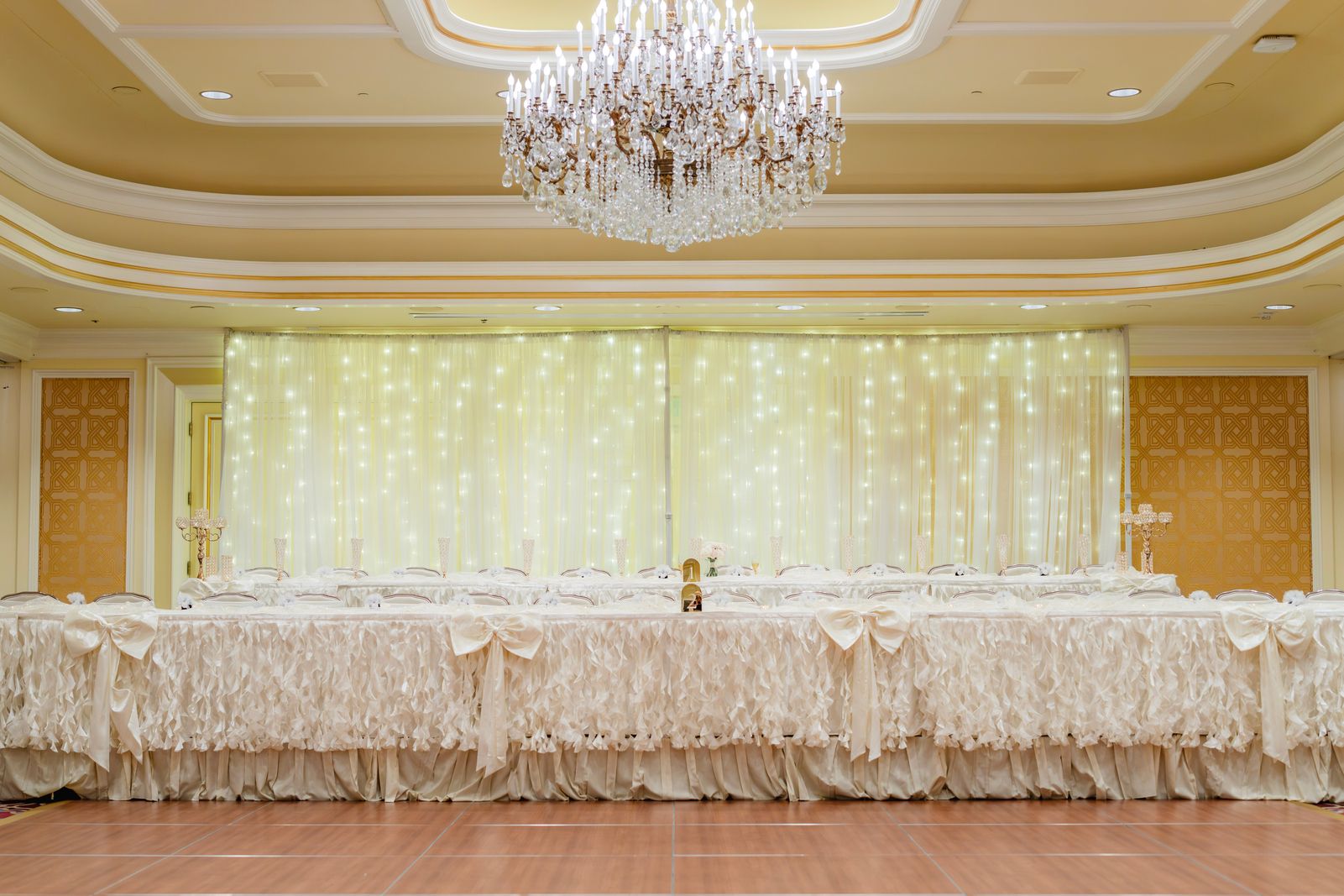 Wedding display in the Little America Ballroom.