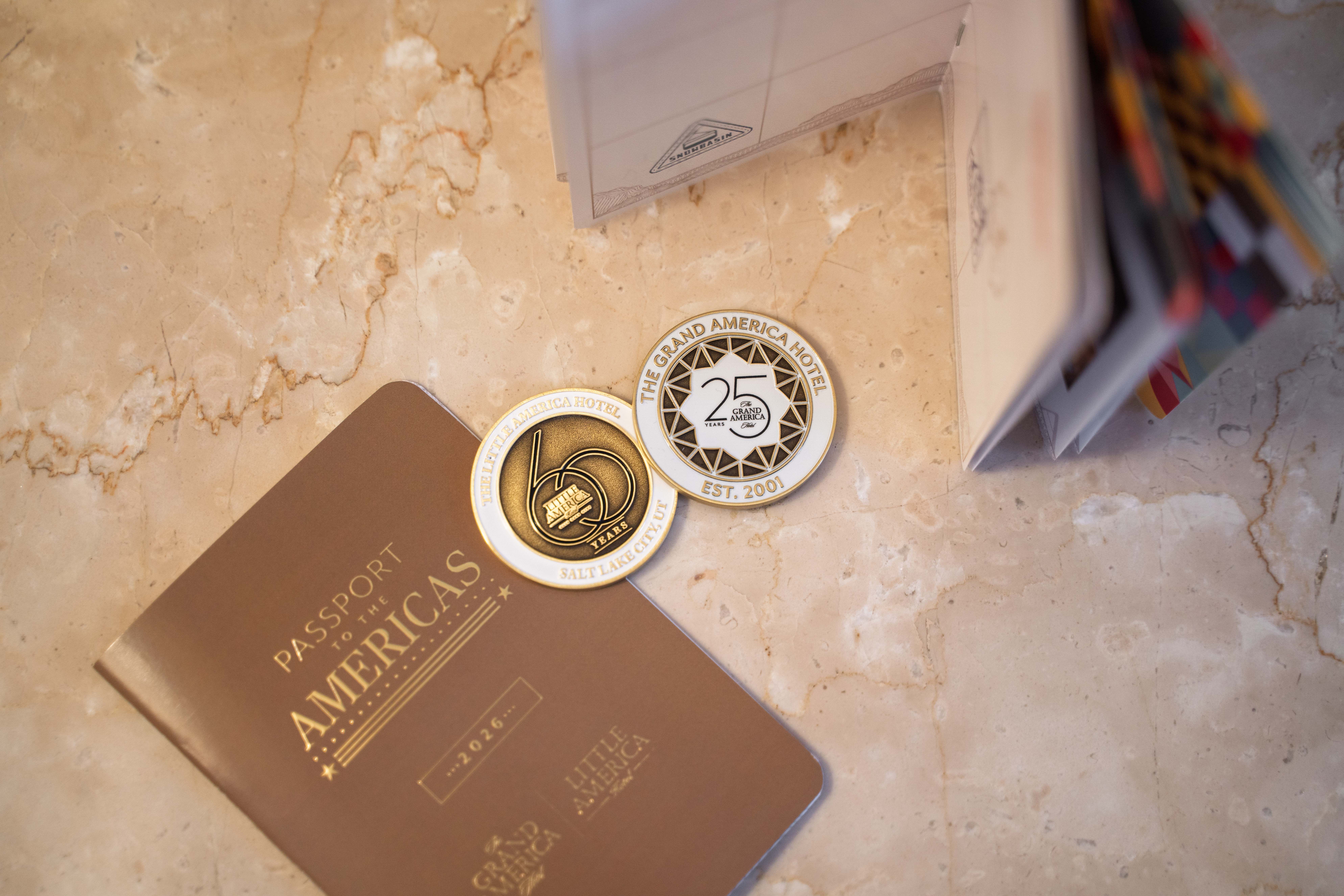Passport to the Americas and commemorative anniversary coins