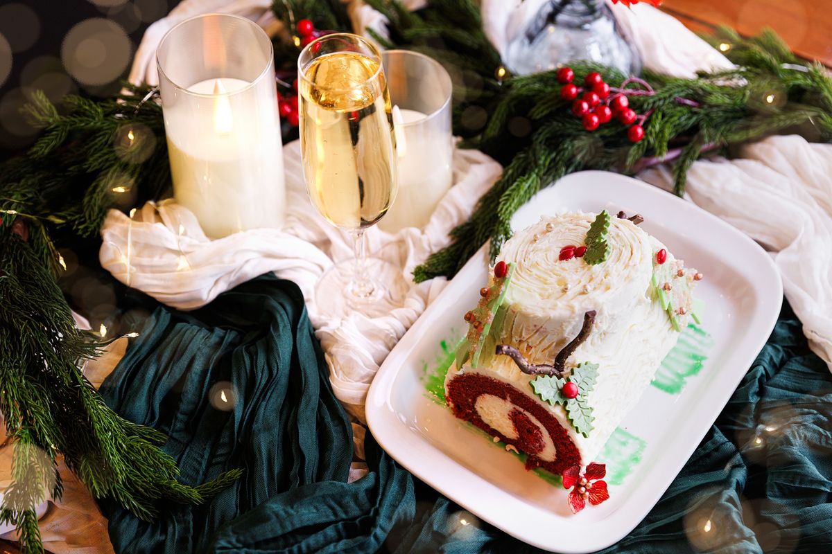Christmas table spread from The Coffee Shop