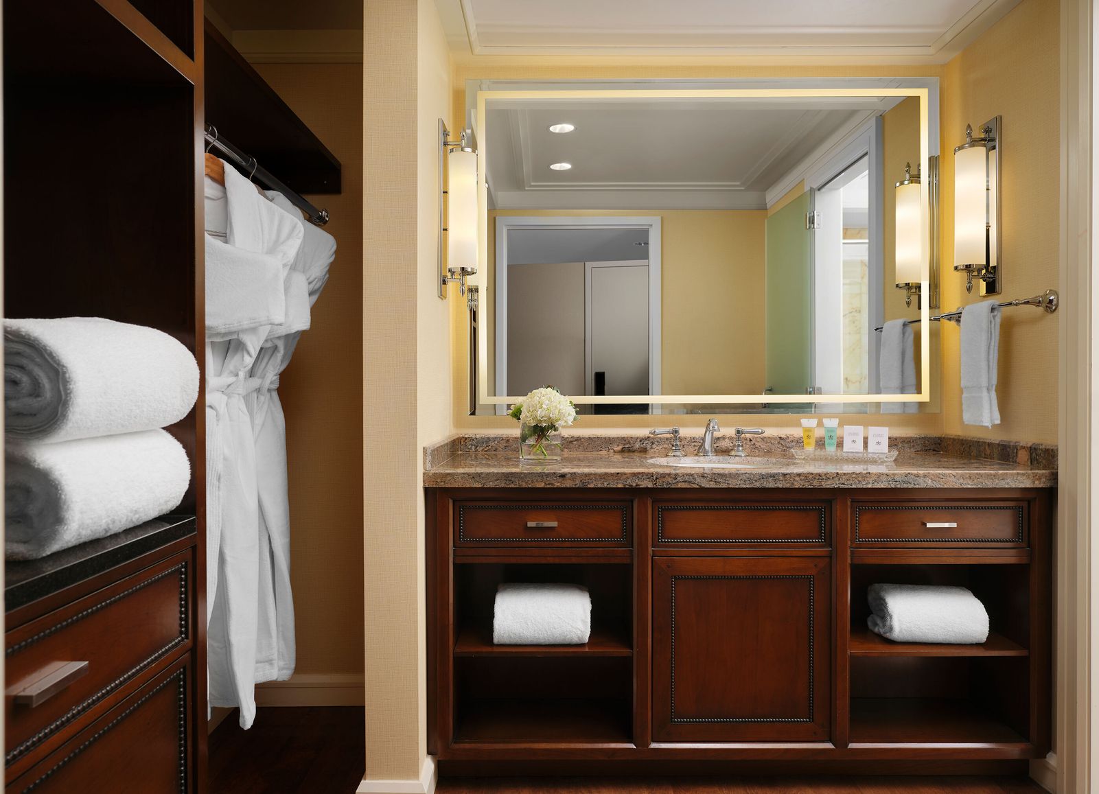 Tower Room bathroom with vanity and closet